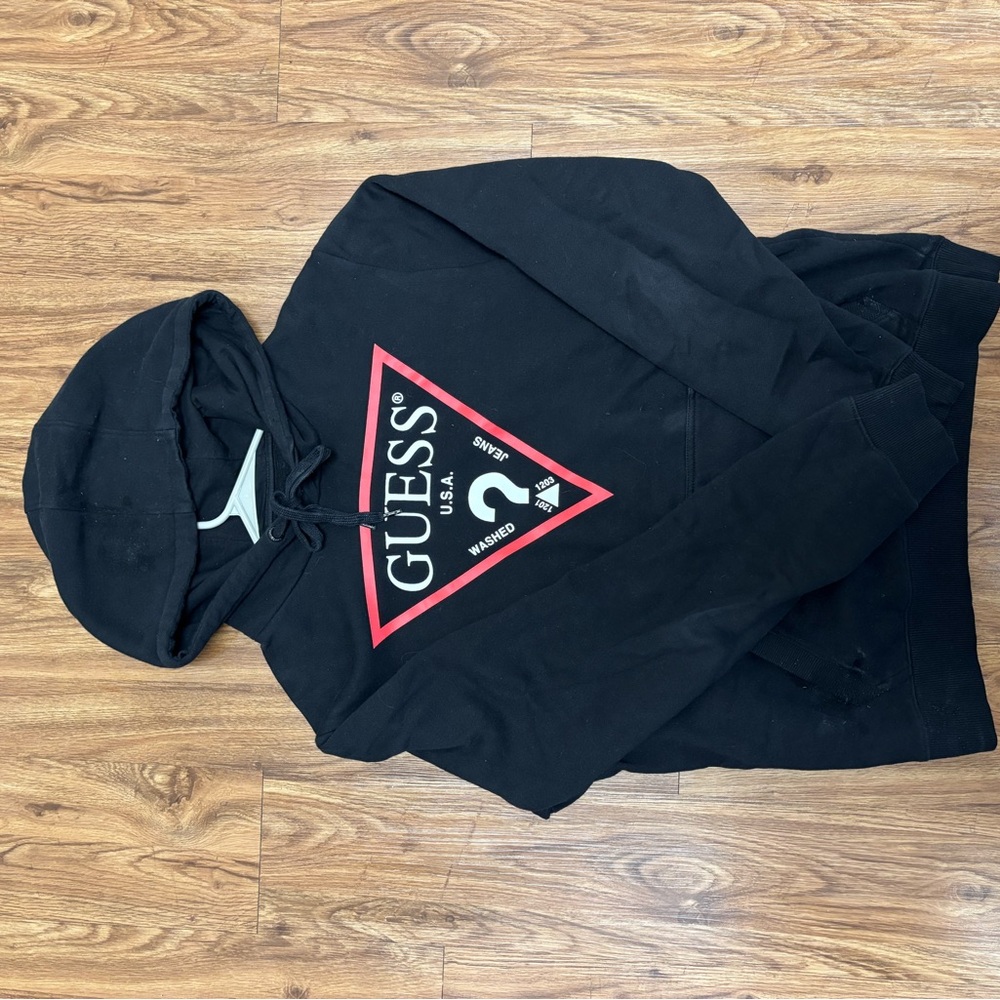 Guess Black Hoodie with Logo